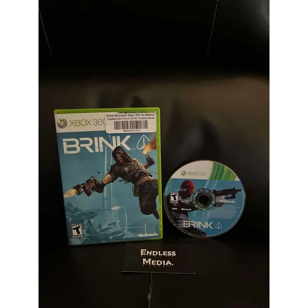Brink Microsoft Xbox 360 Item and Box Video Game